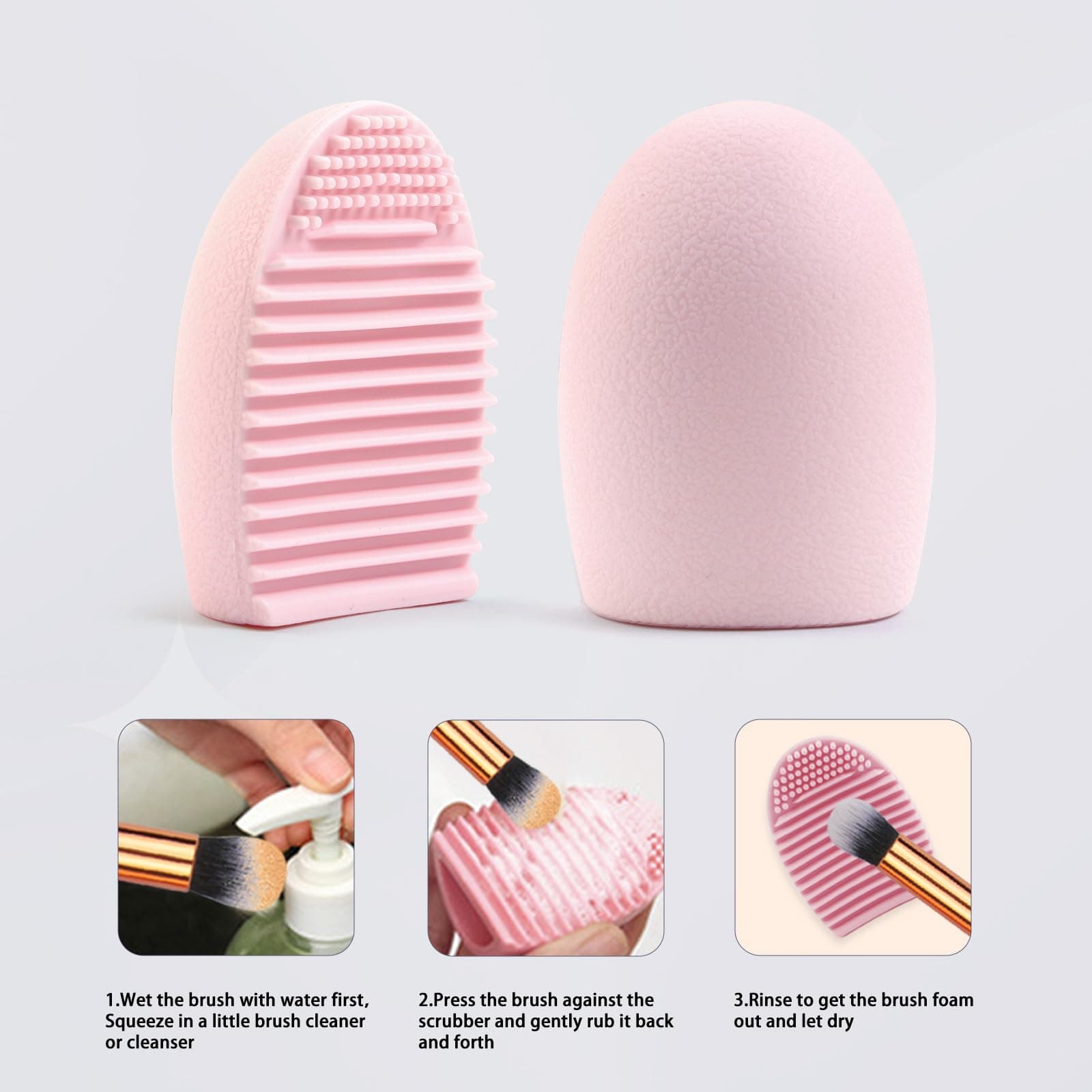 MAANGE Makeup Brush Set, 51 Pcs Makeup Tool Set Premium Synthetic Foundation Powder Makeup Brushes (Pink) thumbnail 8