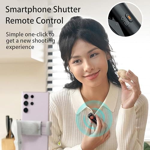 hohem MIC-01 Wireless Lavalier Microphone, 3-Level Noise Cancelling Built-in TF Card Slot Remote Shutter Control Clip On/Magnet Mic for Smartphone Camera Laptop Tablet thumbnail 4