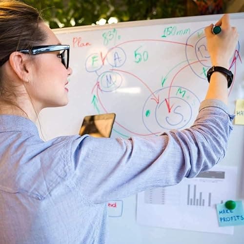 XBoard Magnetic Dry Erase Board/Whiteboard, 36 X 24 Inches, Double Sided White Board,1 Dry Eraser & 3 Dry Erase Markers & 4 Push Pin Magnets thumbnail 2