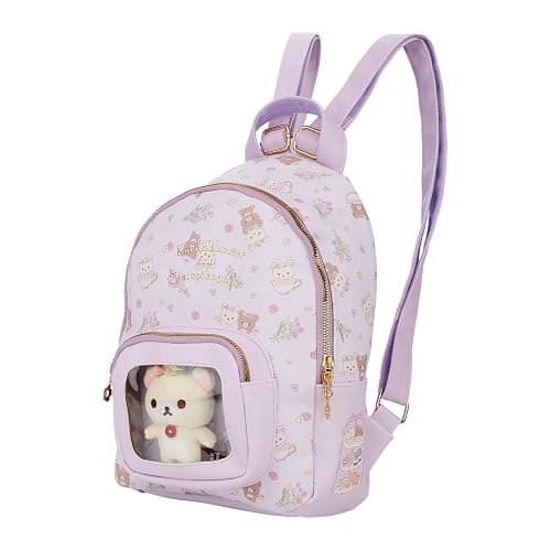 San-X Original Rilakkuma Floral Tea Time Backpack with Korilakkuma Plush thumbnail 2