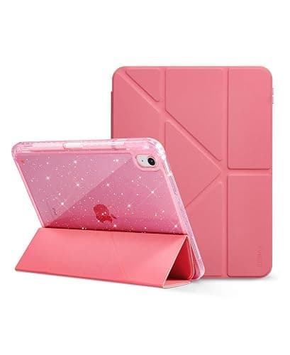 CoBak Case for iPad (A16) 11th Generation, iPad 10th Gen, Pink Glitter | Protective Multi-Angle Stand Cover with Portrait Mode, Pencil Holder, Auto Wake/Sleep, Case for iPad 11/10.9 Inches 2025/2022 - Image 1