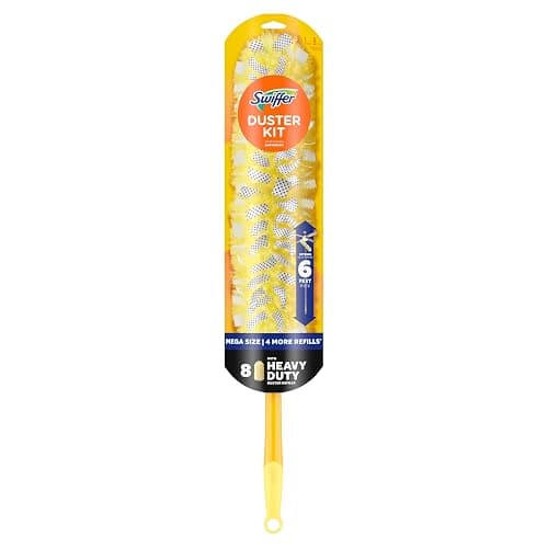 Swiffer Duster Kit with 6 ft Super Extendable Handle, Heavy Duty Starter Kit with 8 Refills thumbnail 12