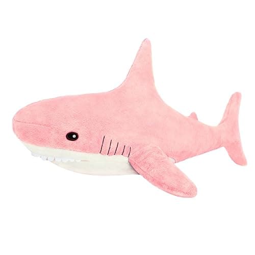 MUPI Shark Stuffed Animal Plush, Pink 11 Inch, Cute Shark Pillows | 11/17/23/31/39 Inch, Soft Cotton Ocean Sea Animal Plushies, Kawaii Decorative Toy Gifts for Kids and Sharks Lovers - Image 1