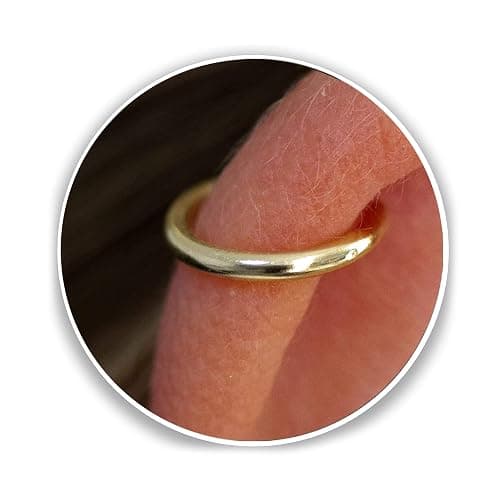 Gold Helix Hoop Earring, Cartilage hoop Tiny Cartilage Ring,Cartilage earring,Tragus earring,Helix ring,piercing earring,Gift for her,single hoop ring - Image 1