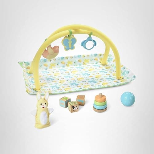 Melissa & Doug Mine to Love Toy Time Play Set for Dolls with Activity Gym, Stacker, Blocks, More (16 pcs) thumbnail 10