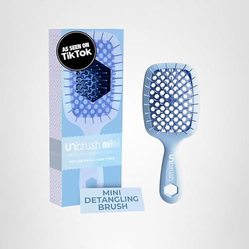 FHI Heat UNbrush Mini Detangler Brush for Pain-Free Brushing on All Wet or Dry Hair Types — Durable Duoflex Anti-Static Bristles, Lightweight Handle, Vented Mini Hair Brush thumbnail 11