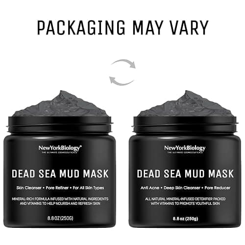 New York Biology Dead Sea Mud Mask for Face and Body | Spa Quality Pore Refiner for Oily Skin | Natural Skincare for Women & Men | Tighten Skin for A Healthier Complexion | 8.8 oz thumbnail 5