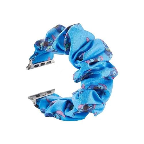 Cute Stitch Scrunchie Elastic Watch Band ，Adorable Gifts Ideas For women,Best friend,Compatible With apple iWatch Series 6/5/4/3/2/1,For Watch Band 38mm/40mm - Image 1