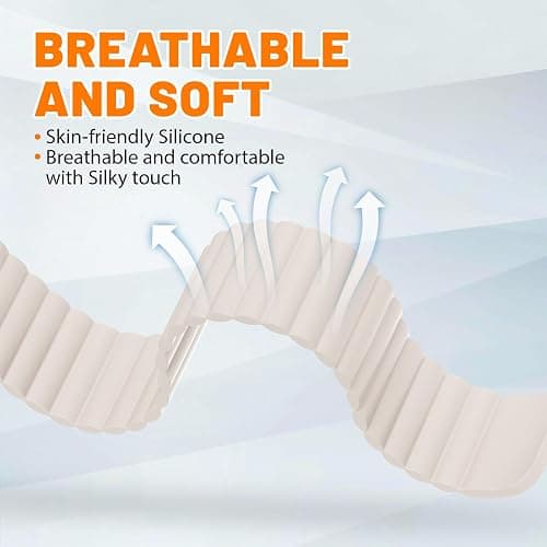 Magnetic Sport Bands for Apple Watch Band 40mm 38mm 41mm 42mm 44mm 45mm 46mm iWatch bands for Women Men,Silicone Loop Strap Wristband for Apple Watch Series 11 10 9 8 7 6 5 4 3 SE 3/2nd Ultra/3/2 49mm thumbnail 3
