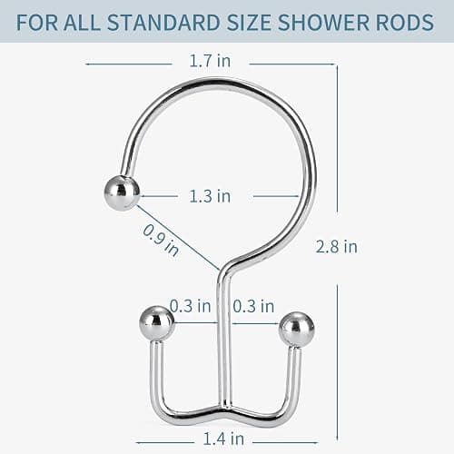 BATHROOM: Double Curtain Hooks thumbnail 3