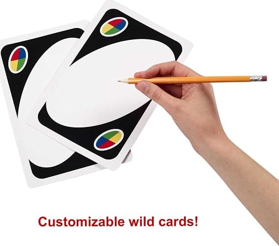 Mattel Games Giant UNO Card Game for Kid, Adult & Families, Color Blind Accessible & Customizable Large Deck thumbnail 4