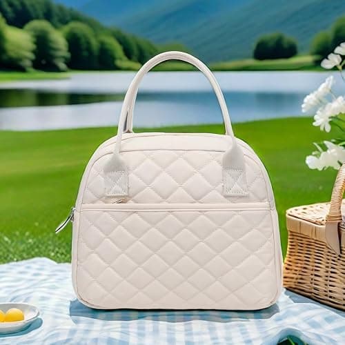 CAMTOP Lunch Box for Women Insulated Lunch Bag Lunchbox Cooler Thermal Leakproof Quilted Reusable Lunch Tote Bag for Work School Travel Picnic thumbnail 8