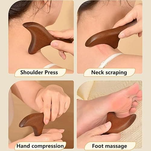 4Pcs Wood Therapy Massage Tools Lymphatic Drainage Massager Wooden Massager Body Sculpting Tools for Body gua sha,Anti-Cellulite,Pain Relief thumbnail 8