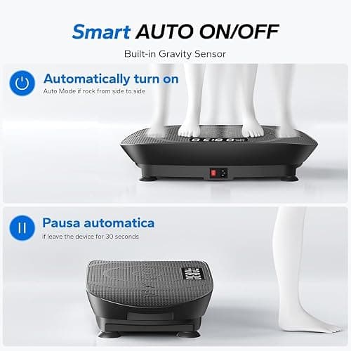 MERACH CV30 Pro Curved Vibration Plate Exercise Machine, Powerful & Quiet | 400lbs Capacity, Whole Body Workout Equipment for Lymphatic Drainage, Shake Plate with Bluetooth & Auto ON/OFF for Home Gym thumbnail 3