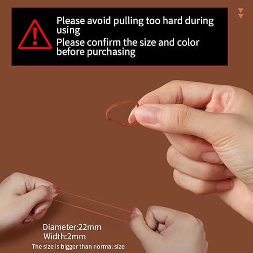 Teenitor Elastic Hair Bands, Small Hair Ties, 2000pcs, Light Brown thumbnail 3