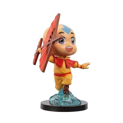 Jazwares Avatar: The Last Airbender Aang - 4-Inch Mini Figure in Kawaii Style in Dynamic Pose with Display Base thumbnail 6