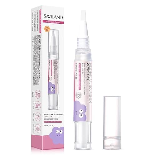 SAVILAND Cuticle Oil Pen for Kids: Plant-Based Nail Oil Pen 8-Hour Long-Lasting Nourishment 2-Hour Soften Tough Hangnails Child-friendly Cuticle Oil for Nails Gentle Nail Care for Kids 3-8 (Glamkids) - Image 1