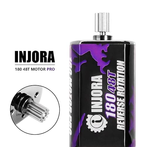 INJORA 180 PRO Brushed 48T Motor with Stainless Steel Pinion for TRX4M 1/18 RC Crawler Car Upgrade thumbnail 2