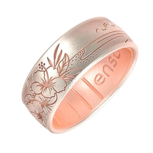 Enso Rings Etched Classic Silicone Rings - Etched Coastal Collection - Comfortable and Flexible Design thumbnail 3