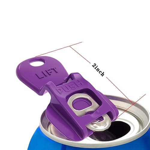6PCS Colorful Can Tab Openers & Leak-Proof Drink Covers – One-Hand Soda Can Opener and Reusable Protector Caps for Coke, Beer, Soda, and Aluminum Cans thumbnail 5