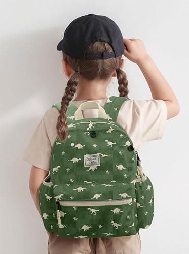 Corduroy Kids Backpack for Boys 6-10: Boys Girls Backpacks for Elementary Kindergarten 15” H Fit Folder thumbnail 2