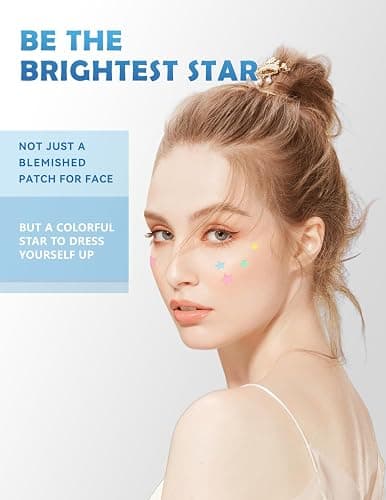 Dr. Zitacne Pimple Patches for Face, Star Hydrocolloid Acne Patches Professional 255 ct. 5 Colors & 5 Sizes(8/10/12/14/16mm) Suit Various Blemish, Cute Spot Stickers Invisible Zit Absorbing, Tea Tree thumbnail 5