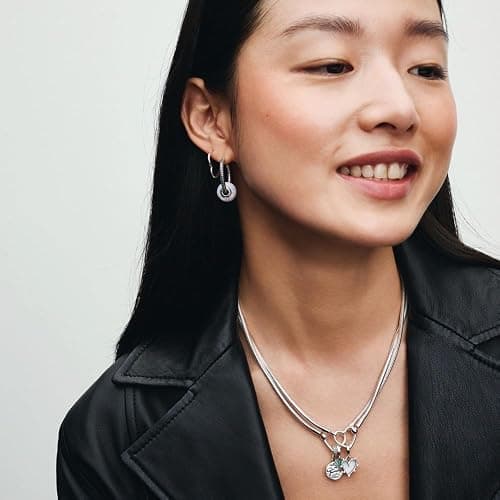 PANDORA Heart Closure Snake Chain Necklace, 17.7" | Sterling Silver Charm Necklace, Compatible with PANDORA Moments, Jewelry for Women with Gift Box thumbnail 4