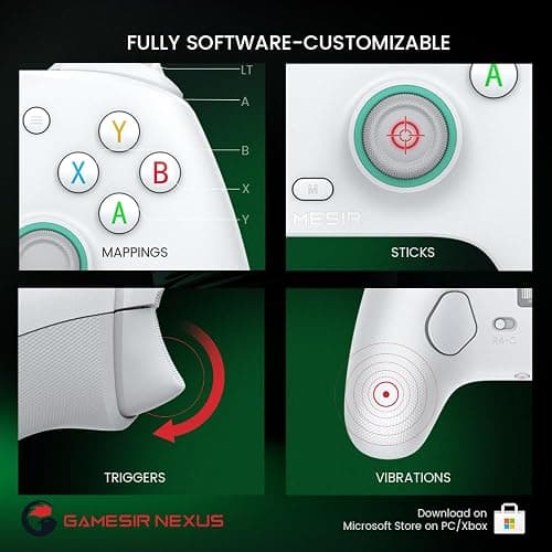 GameSir G7 SE Wired Controller for Xbox Series X|S, Xbox One & Windows 10/11, Plug and Play Gaming Gamepad with Hall Effect Joysticks/Hall Trigger, 3.5mm Audio Jack thumbnail 6