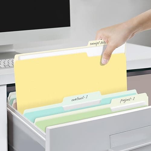 SUNEE File Folders, 36 Pack Manilla Folders 8.5 x 11, 12 Colors Folder Office Organization Home School Folders for Documents Files Paper thumbnail 7