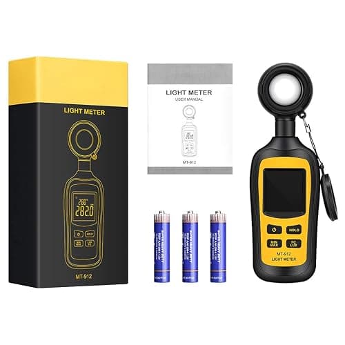 Light Meter Digital Illuminance Meter Handheld Ambient Temperature Measurer, Range up to 200,000 Lux, Luxmeter with 4 Digit Color LCD Screen thumbnail 7