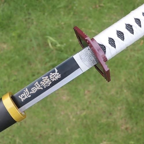 Bowen Demon Slayer Sword Real Metal,40.5-Inches Katana,Carbon Steel Samurai Sword Cosplay Anime Original Texture thumbnail 6