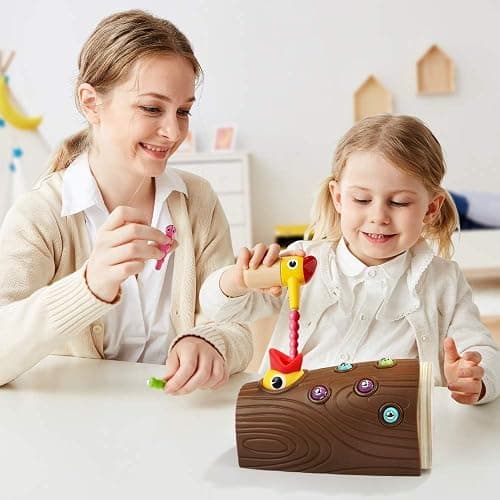 TOP BRIGHT Montessori Toys for 2 Year Old - Magnetic Bird Feeding Games for 2 Year Olds, Learning Toys for Toddlers 2-4 Years, Fine Motor Skills Toy for 3 Years Old Girls and Boys thumbnail 7