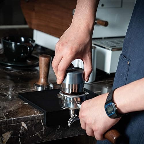 watchget Espresso Tamping Mat, Coffee Tamper Mat, Black Food Grade Silicone Pad, 8Inch X 6Inch Coffee Tamping Mat, Portafilter Mat For Barista Espresso Machine Accessory, Waterproof and Heat Resistant thumbnail 6