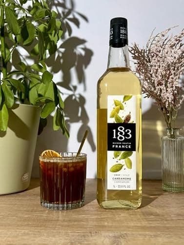 1883 Cardamom Syrup for Drinks, Made in France, 1 Liter Glass Bottle thumbnail 4