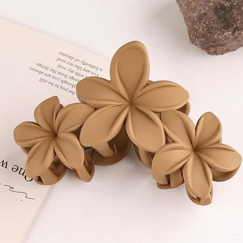 4Pcs Flower Hair Clips for Women Hair Claw Clips Set Nonslip Strong Hold Thick Thin Curly Hair thumbnail 5