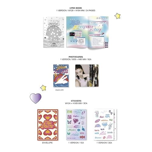 Get Up 2nd EP Album THE POWER PUFF GIRLS X NJ Box ver. / Random Photobook + Lyric Book + Stickers Postcards + Bookmarks + 3 Extra Photocards K-POP Sealed Album thumbnail 4