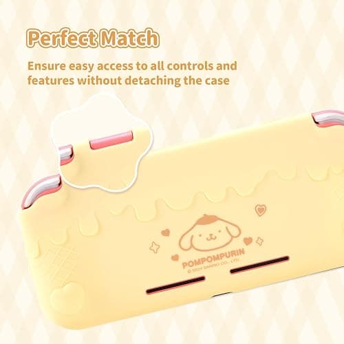 Kuitmor Protective Case for Switch Lite,Kawaii Switch Cover Case,Anti-Scratch Soft Silicone Protective Shell for Switch Lite 2019 with 2 Thumb Grip Caps - BDG thumbnail 5
