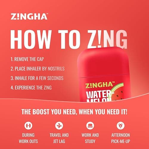 Z!NGHA Dual Nasal Inhaler Stick - Peppermint, Eucalyptus, and Lavender Essential Oil Blend for Focus and Refreshing Aromatherapy, 4 Pack thumbnail 4