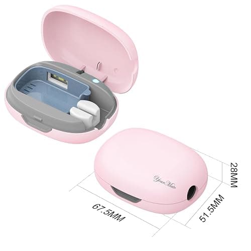 YourMate UVC Rechargerable Toothbrush Sanitizer Case Travel Toothbrush Covers Case with Holder for Houshold and Traveling or Business Trip Pink thumbnail 2