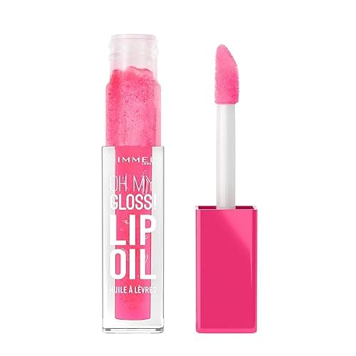 Rimmel Oh My Gloss! Lip Oil 003 Berry Pink, Juicy Shine, Hydrates & Naturally Plumps, Moisture Boost, Vitamin E, Replenishes & Restores the Lips, Coconut Oil, Non-Sticky, Vegan & Cruelty Free