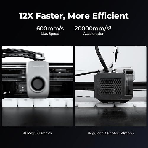Creality K1 Max 3D Printer, 600mm/s Max High-Speed 3D Printers with Auto Leveling, Dual Cooling, Smart AI Function and Out-of-The-Box, Large Printing Size 11.8x11.8x11.8in thumbnail 2
