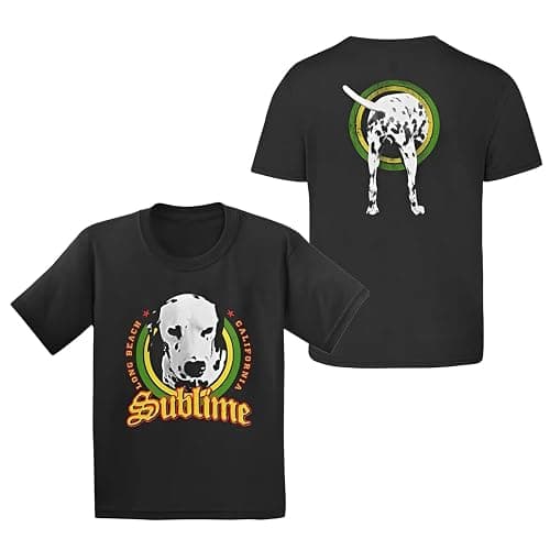 Sublime Men's Lou Dog 2-Sided Logo T-Shirt Black | Officially Licensed Merchandise - Image 1