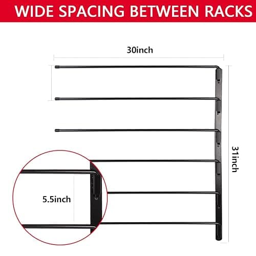 TOMESHA Saddle Pad Rack-Horse Blanket Holder,Extra-Long Rack Arms for Various Accessories,Heavy Duty 180 Degree Swing-Out Wall Mount,Six (6) Well-Spaced,Storage Rack Stand Wall Mount thumbnail 2