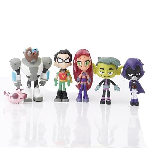 Cartoon Mini Action Figure 5 Pcs Teen Go Toys for Birthday Party Favors Cake Toppers Decoration, Christmas Easter Ornaments, Gifts for Kids - Image 1