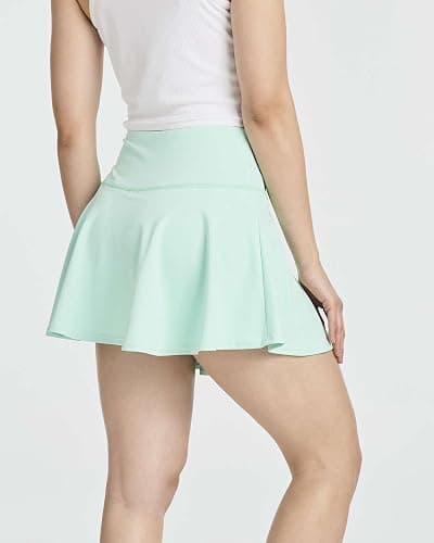 Real Essentials 4 Pack: Women’s Skater Pleated Tennis Skort - Skirt with Shorts Pockets Athletic Golf Workout (Plus) thumbnail 4