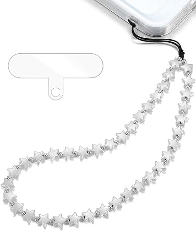 TRBR Star Phone Charm Wrist Strap, Beaded Lanyard Wristlet Chain, Anti-Theft Bracelet Strap for iPhone & More Cases - Image 1