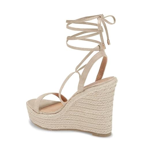 Women's Espadrille Wedges Lace Up Platform Ankle Cross Strap Slingback Summer Dress Sandals thumbnail 3