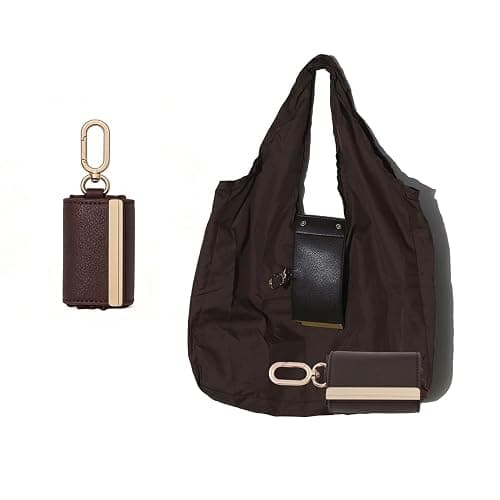 Novum Caelum Foldable Tote Bag Keychain - Large Capacity Portable Shopping Bag Keyring - Reusable Groceries Bag for Daily Use - Image 1