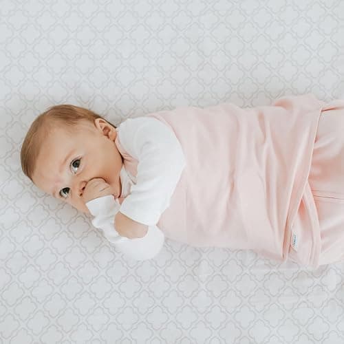 HALO 100% Cotton Sleepsack Swaddle, 3-Way Adjustable Wearable Blanket, TOG 1.5, Soft Pink, Small, 3-6 Months thumbnail 5