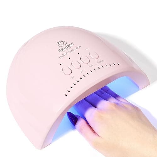 Beetles UV Nail Lamp with 3 Timer Smart Sensor UV Light for Gel Nails Pink | Nail Light 30/60/120s Timer Fast Curing One Hand or One Foot LED Nail Lamp for UV LED Gel Nails Art DIY Salon Nails Dryer - Image 1